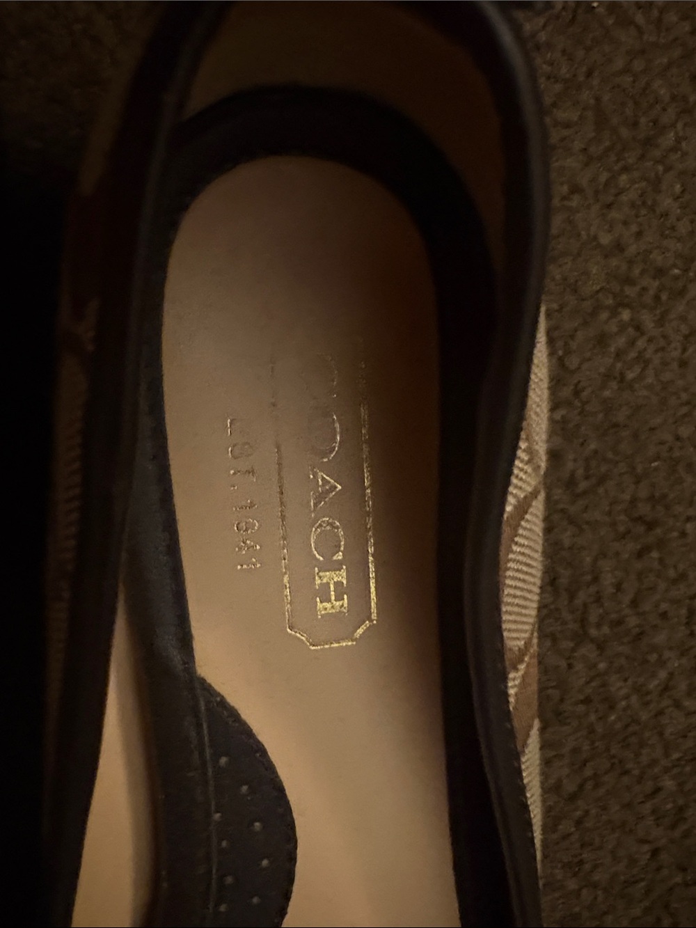 Coach Tan Brown Signature Bow Ballet Flats - Picture 4 of 5